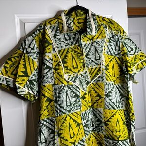 Traditional African two piece set. Shirt and shorts.